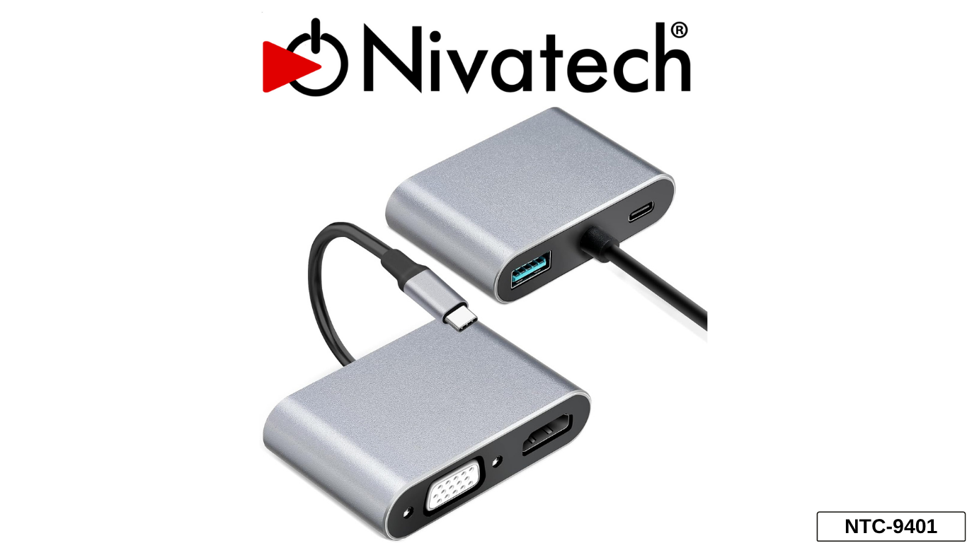 Nivatech NTC 9401 4 IN 1 TYPE C USB HUB