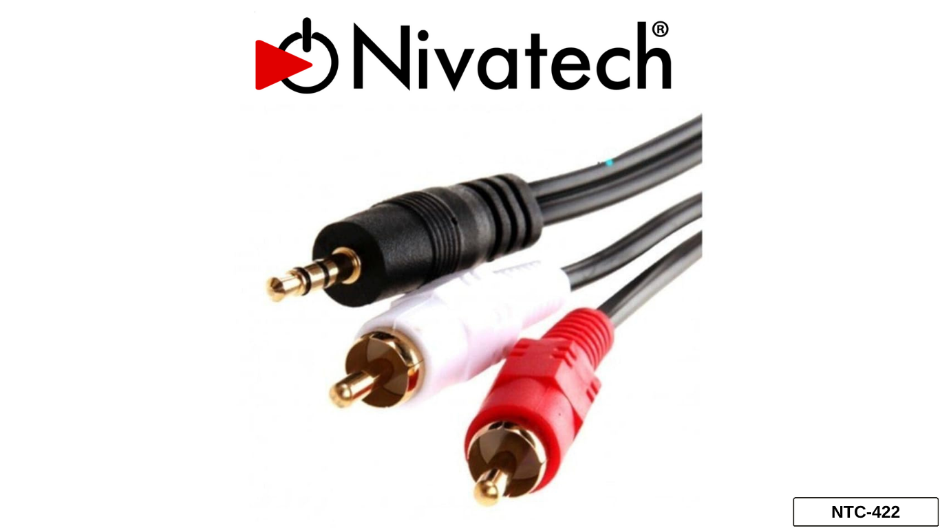 Nivatech NTC 422 3,5MM TO 2 RCA CABLE 5M