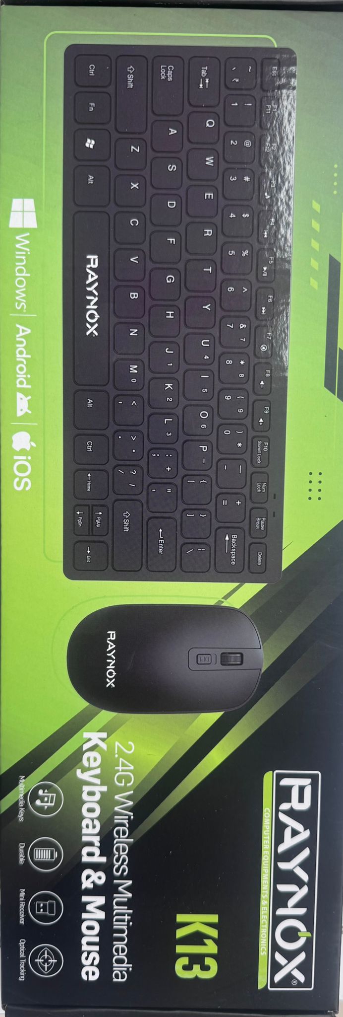 RAYNOX RX-K13 WIRELESS KEYBOARD MOUSE MINI SET