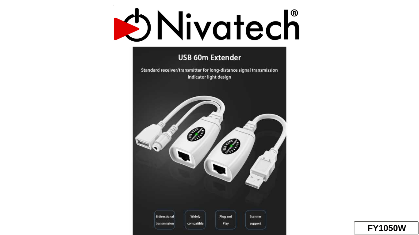 Nivatech NTC FY1050W USB 2.0 RJ45 50M EXTENDER