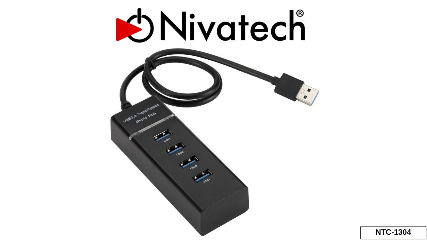 Nivatech NTC 1304 4 PORT 3.0 USB HUB CABLE