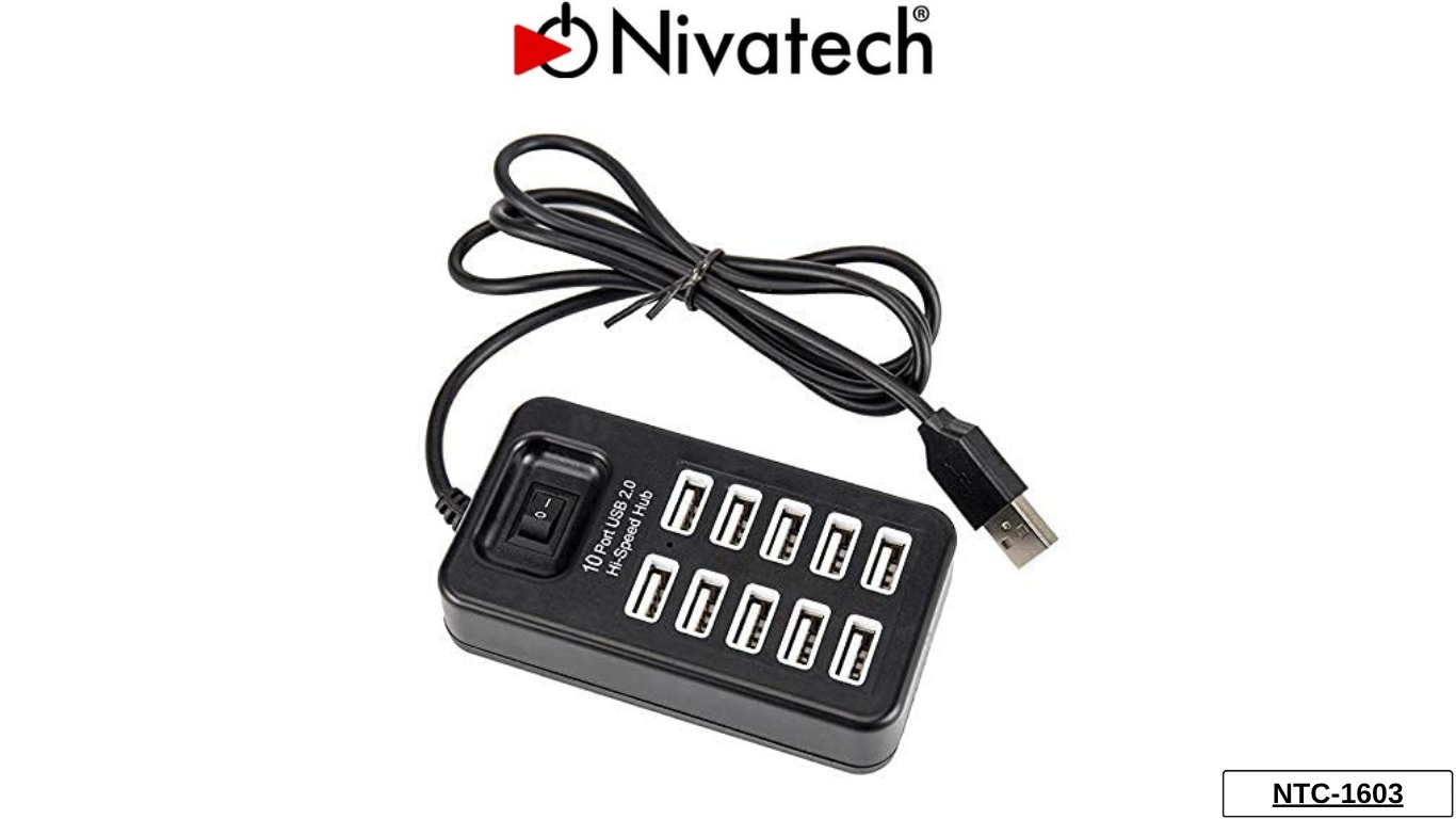 Nivatech NTC 1603 10 PORT 2.0 USB HUB